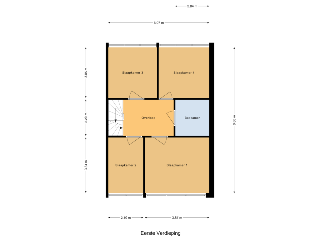 View floorplan of Eerste Verdieping of Stenenkamer 20