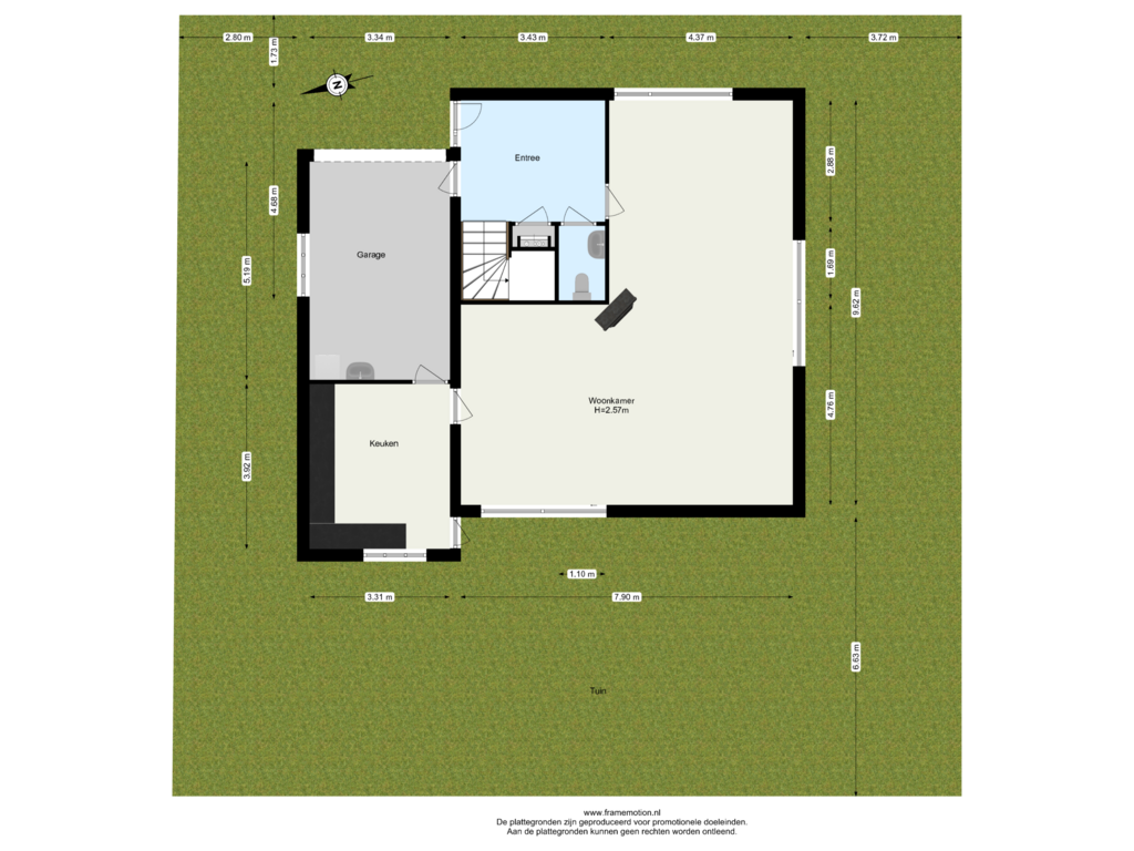 View floorplan of Begane Grond tuin of Ogier van Cralingenpark 66