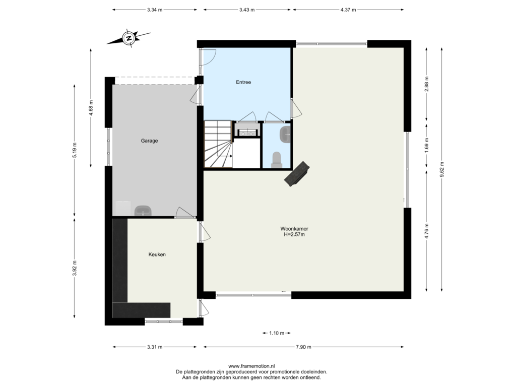 View floorplan of Begane Grond of Ogier van Cralingenpark 66