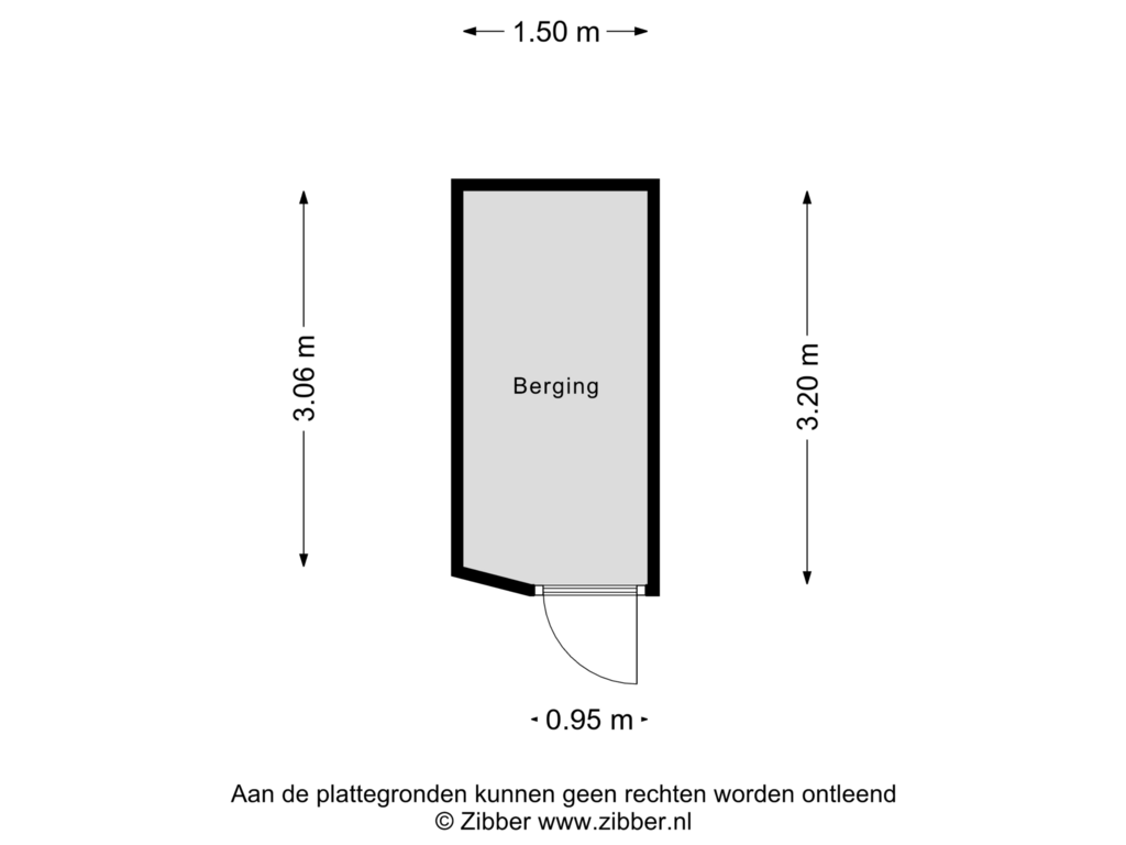 Bekijk plattegrond van Berging van Vrijhoef 90