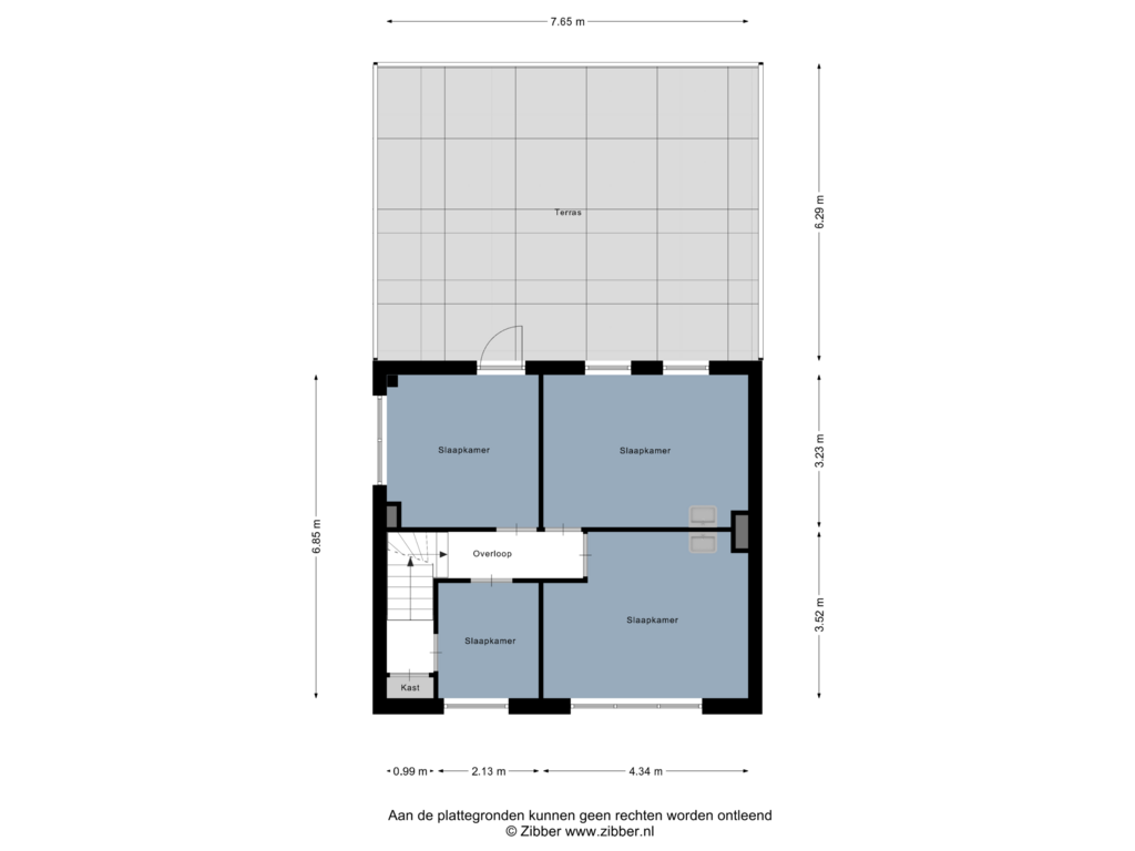 Bekijk plattegrond van Eerste Verdieping van Molenstraat 15