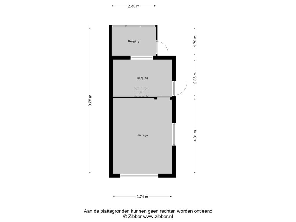 Bekijk plattegrond van Garage van Molenstraat 15