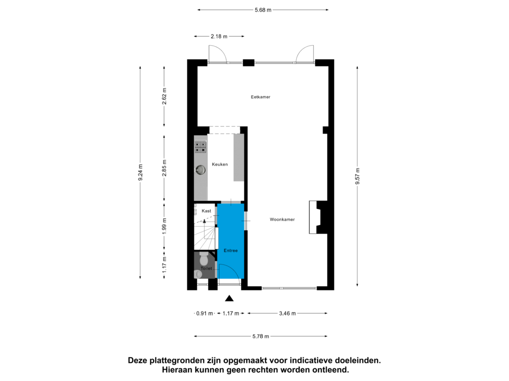 View floorplan of Begane Grond of Pelsakker 16