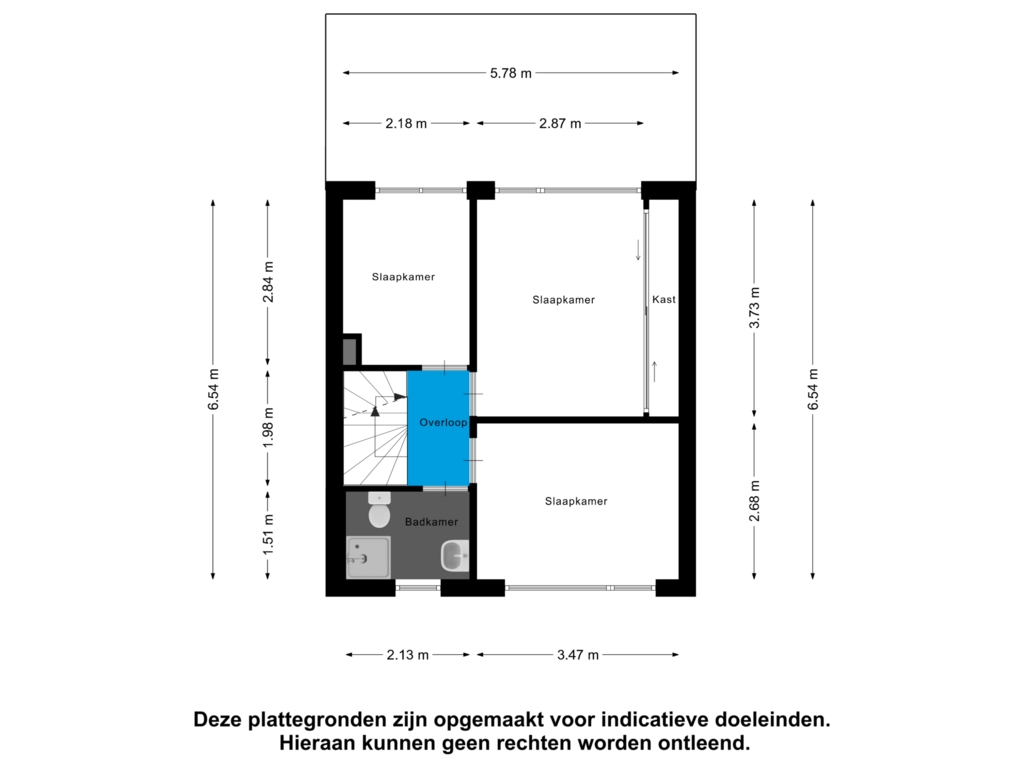 View floorplan of Eerste Verdieping of Pelsakker 16