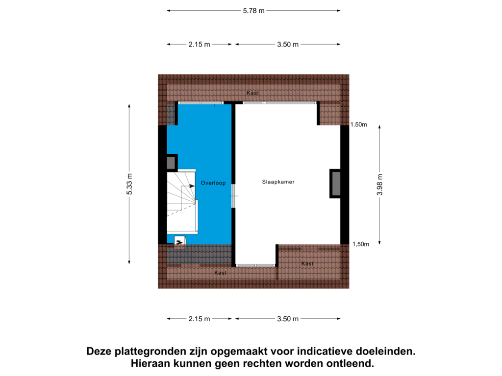 View floorplan of Tweede Verdieping of Pelsakker 16