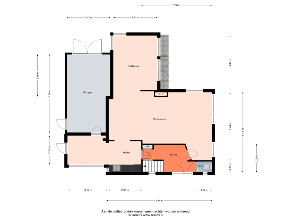 View floorplan of Begane grond of Meidoornstraat 1