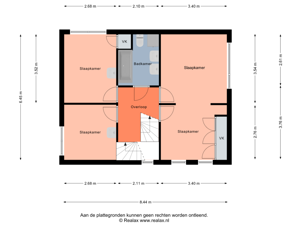 View floorplan of Verdieping 1 of Meidoornstraat 1