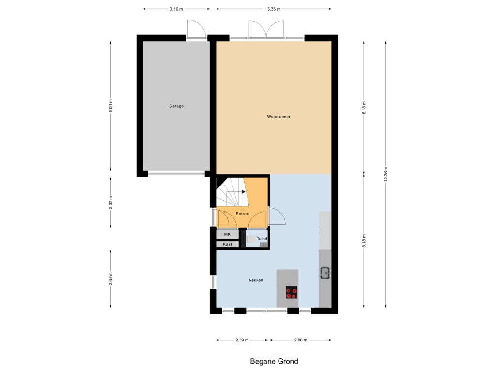 View floorplan of Begane Grond of Limmerslant 3