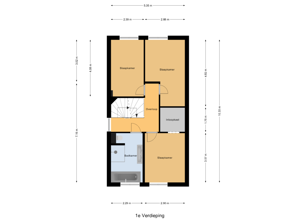 View floorplan of 1e Verdieping of Limmerslant 3