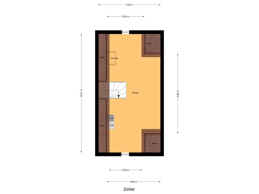 View floorplan of Zolder of Limmerslant 3