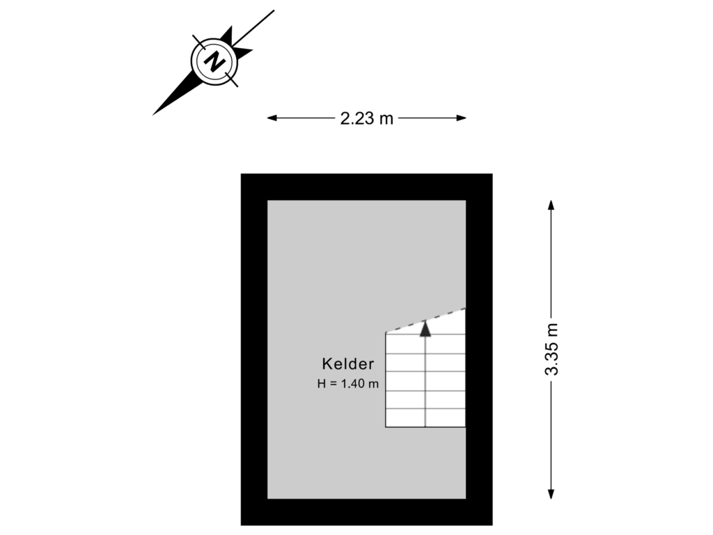 Bekijk plattegrond van Kelder van Van Slingelandtlaan 6