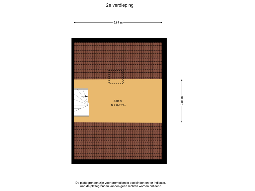 Bekijk plattegrond van 2e verdieping van Domeinlaan 48