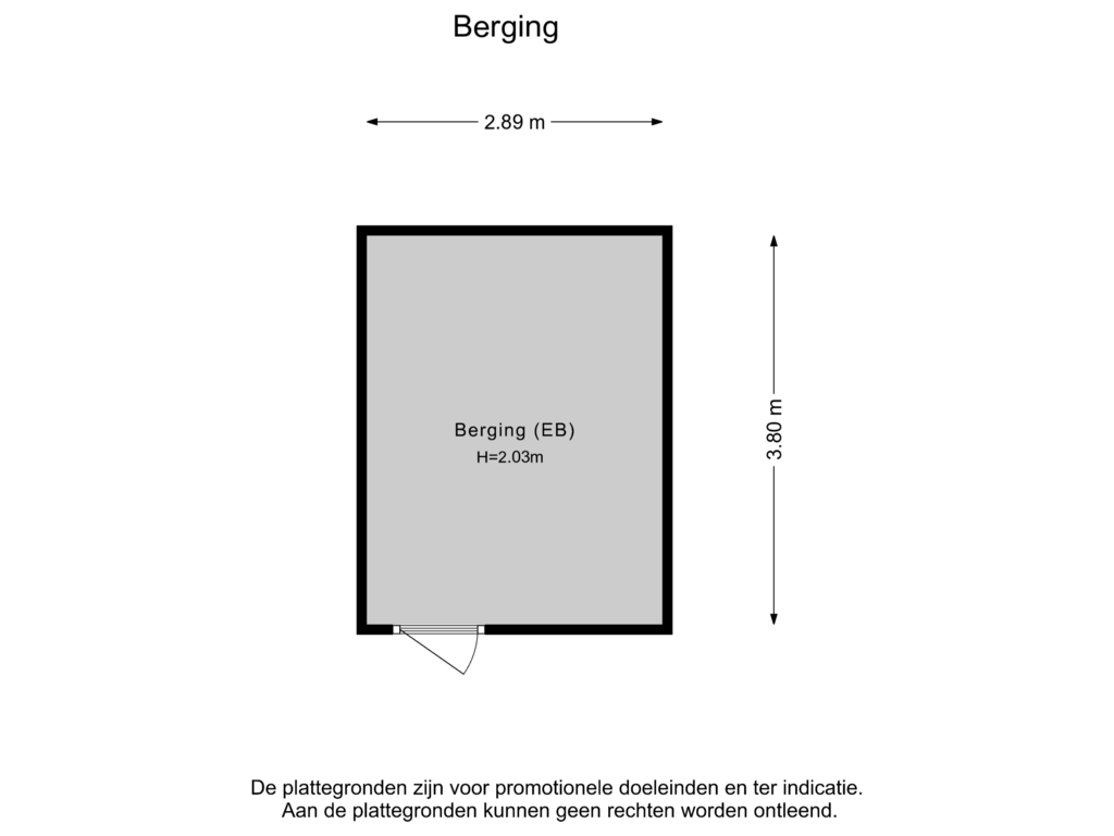 Bekijk plattegrond van Berging van Domeinlaan 48