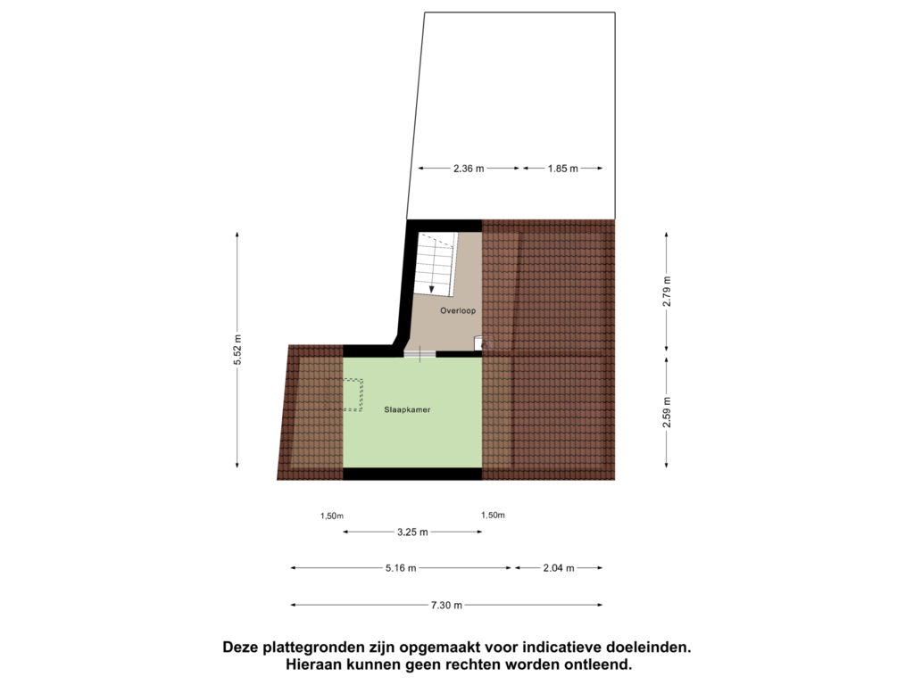 Bekijk plattegrond van Tweede Verdieping van Baanstraat 2-B