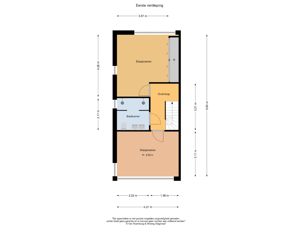 Bekijk plattegrond van Eerste verdieping van Dijkgraaf 46