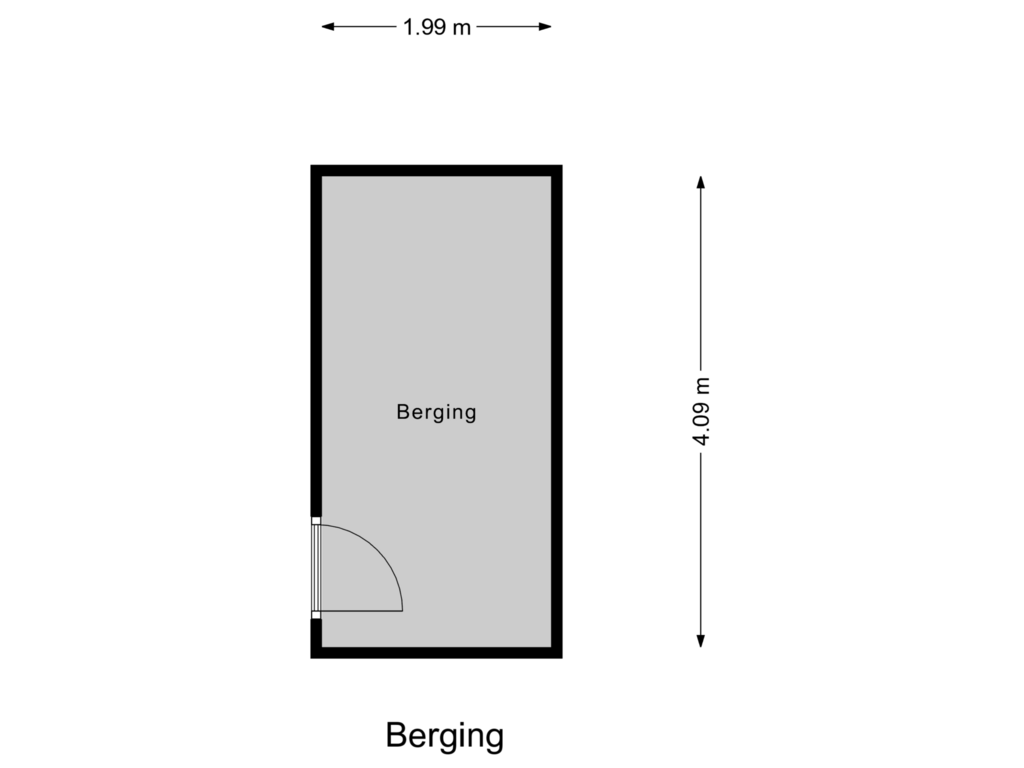 Bekijk plattegrond van Berging van Mennersweide 12