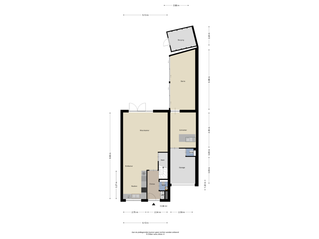 Bekijk plattegrond van Begane Grond van Hanzeboulevard 17