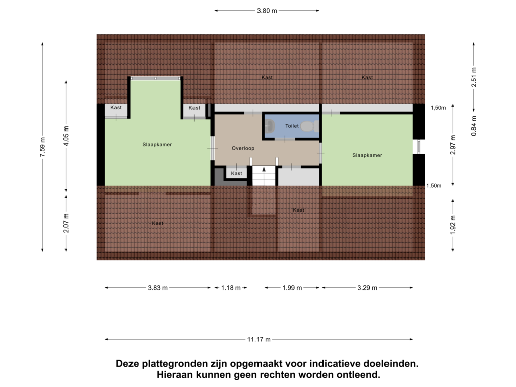 Bekijk plattegrond van Eerste Verdieping van Burchtstraat 11