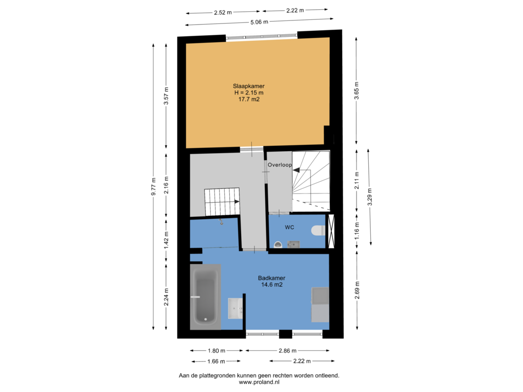 View floorplan of 2e Verdieping of Staalstraat 6-1