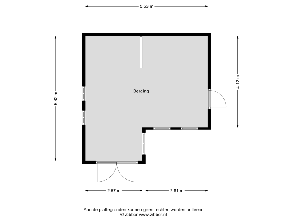 Bekijk plattegrond van Berging van Zomerweg 16