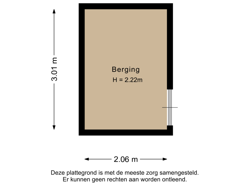 Bekijk plattegrond van Berging van Willemstraat 13