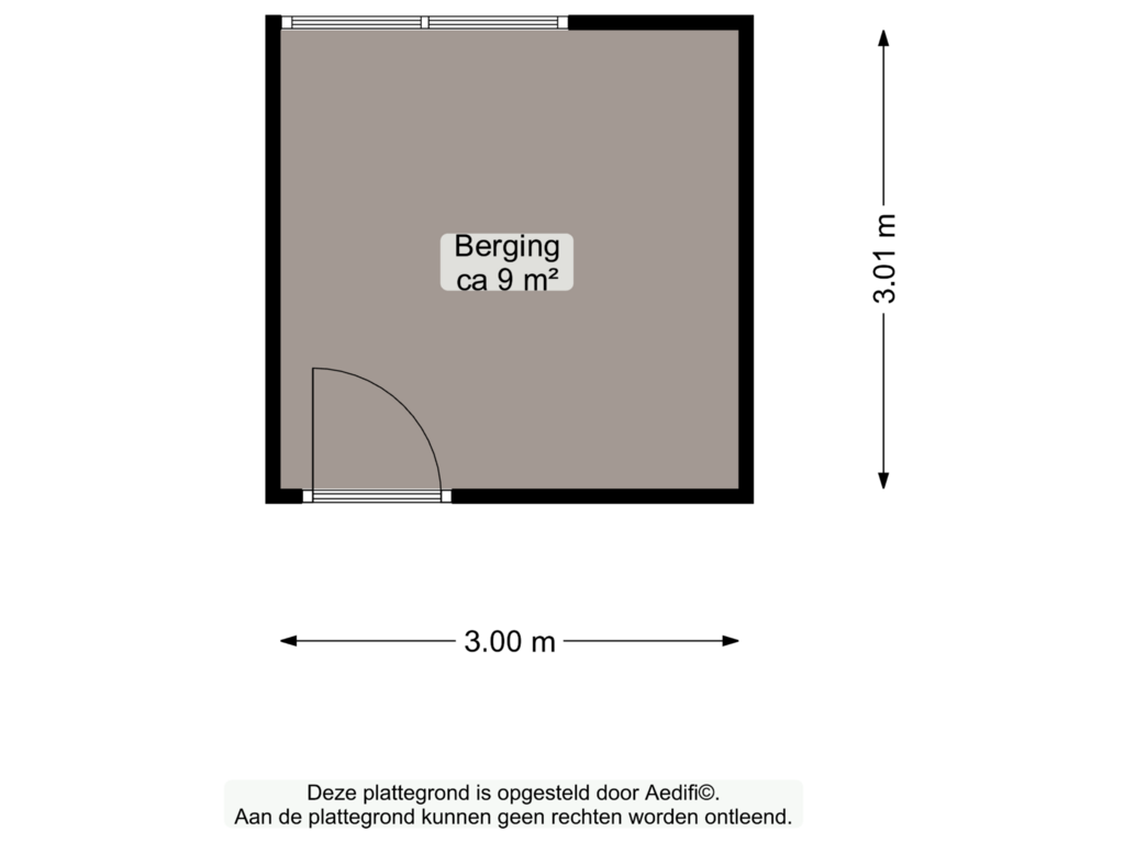 Bekijk plattegrond van Berging van Planetenlaan 291