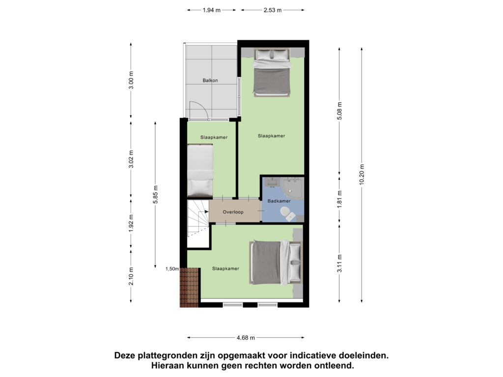 View floorplan of Eerste Verdieping of Wilhelminaplein 12