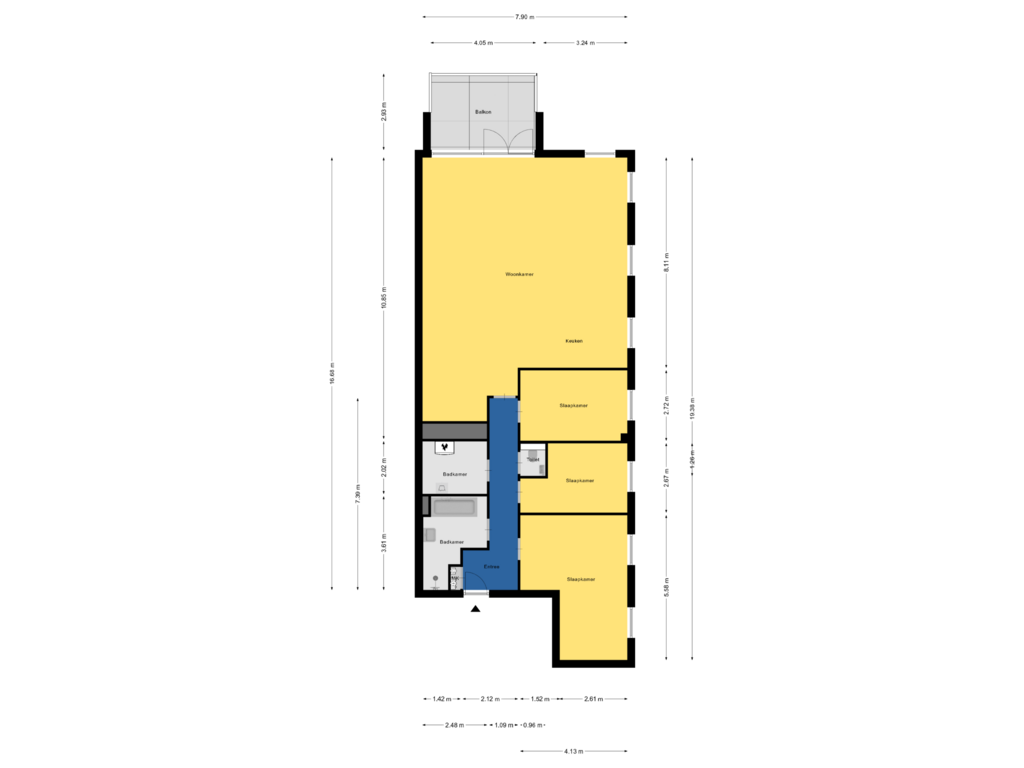 View floorplan of Appartement of Carmelietenstraat 37