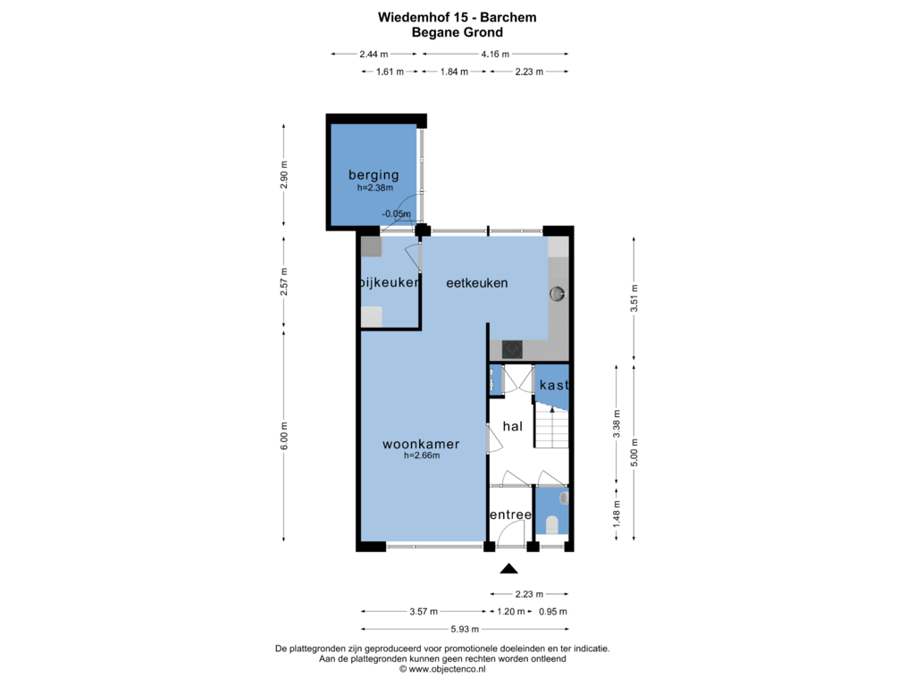 Bekijk plattegrond van BEGANE GROND van Wiedemhof 15