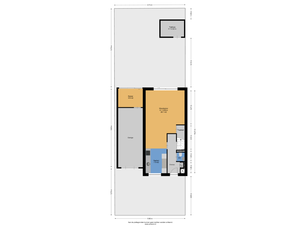 Bekijk plattegrond van Begane Grond Met Kavel van It Doekewiid 8