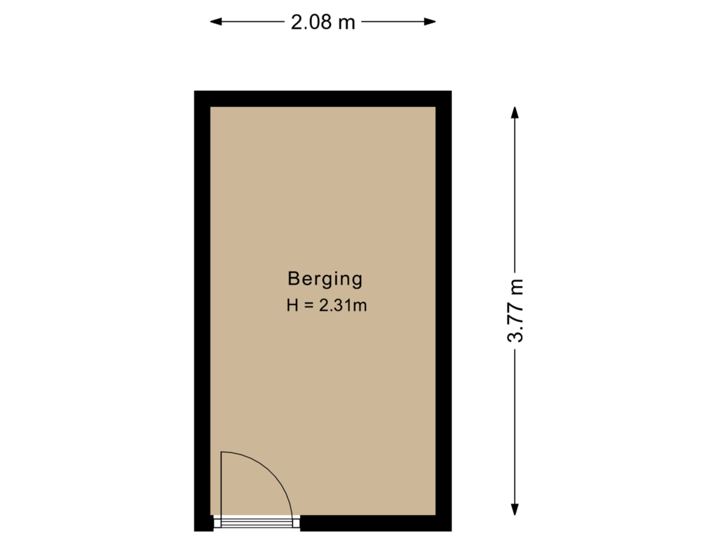 Bekijk plattegrond van Berging van Hogenbanweg 140-C