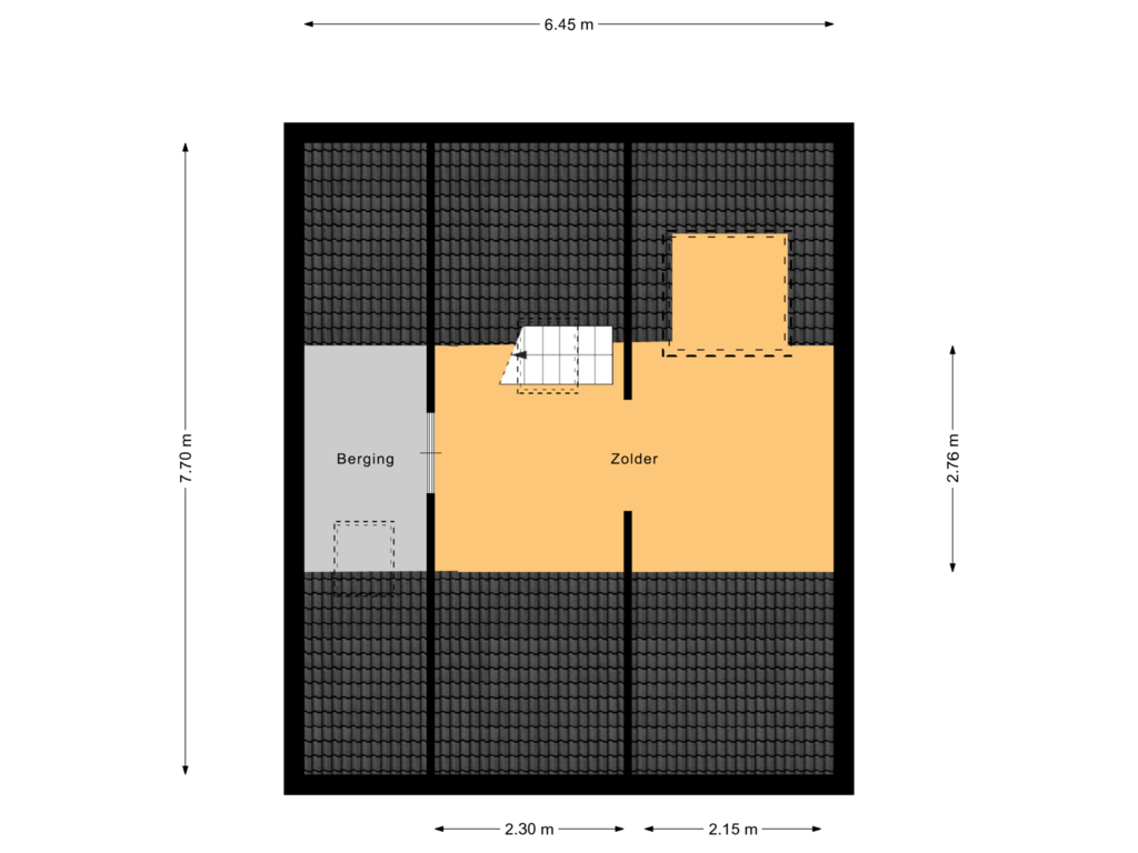 Bekijk plattegrond van Zolder van Fazantenstraat 55