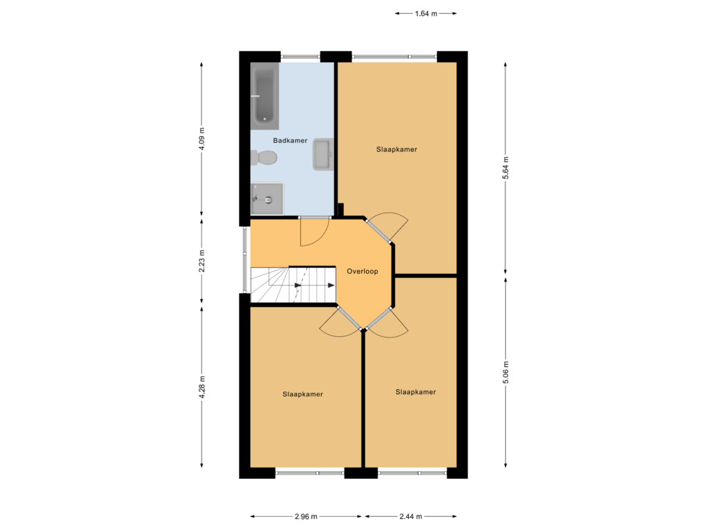 Bekijk plattegrond van 1e Verdieping van Magistraat 5