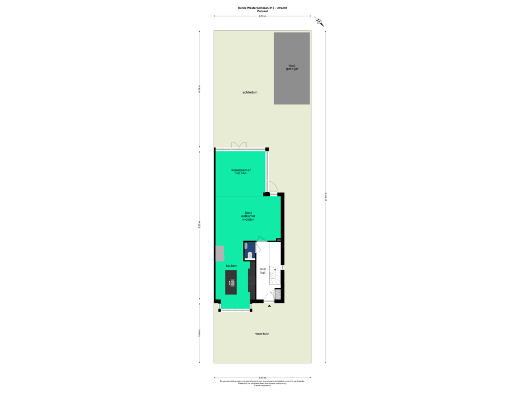 View floorplan of PERCEEL of Derde Westerparklaan 312