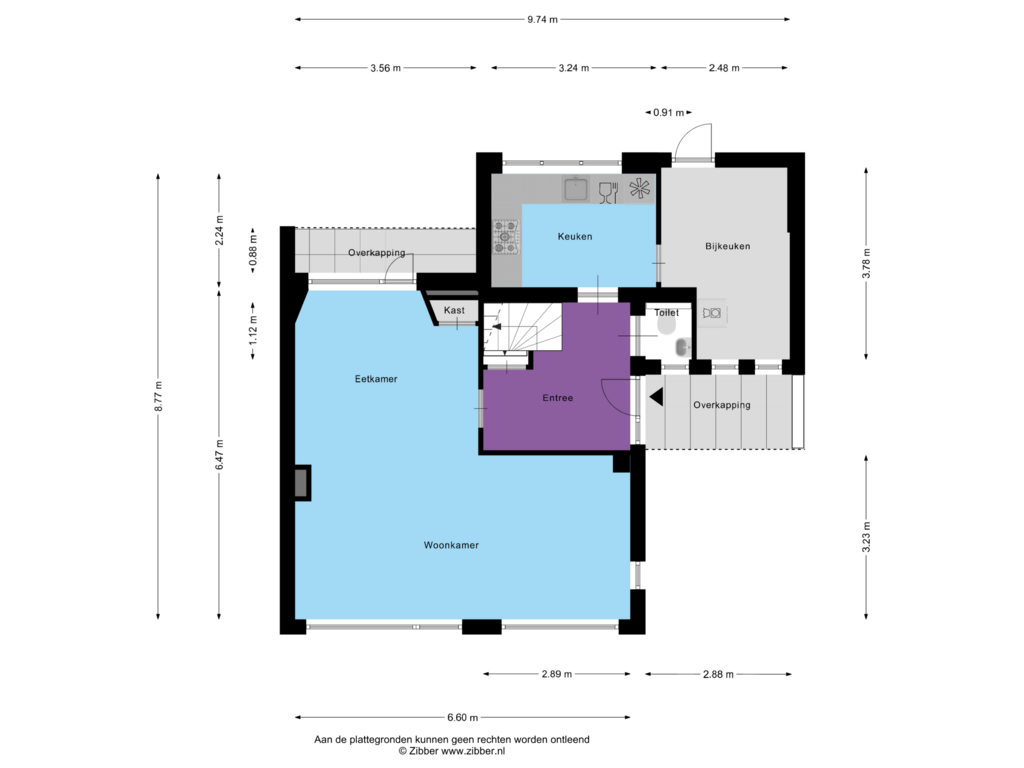 View floorplan of Begane Grond of Berkenlaan 14