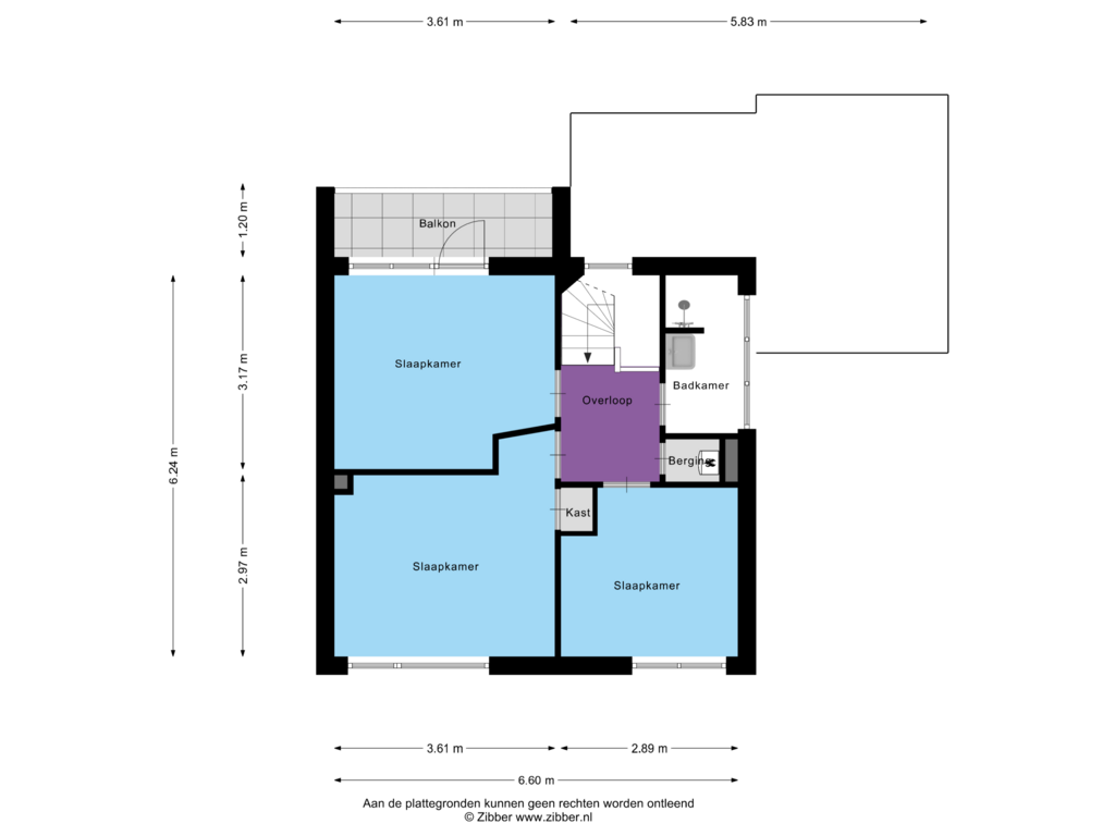 View floorplan of Eerste Verdieping of Berkenlaan 14