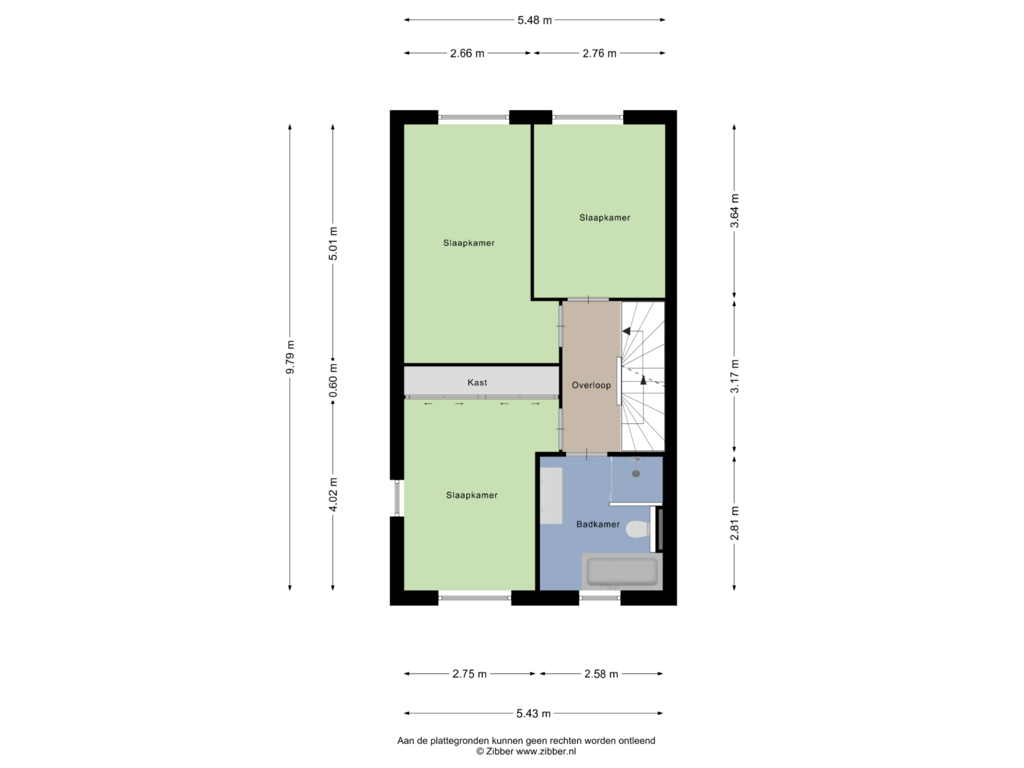 Bekijk plattegrond van Eerste Verdieping van Bornkamp 5