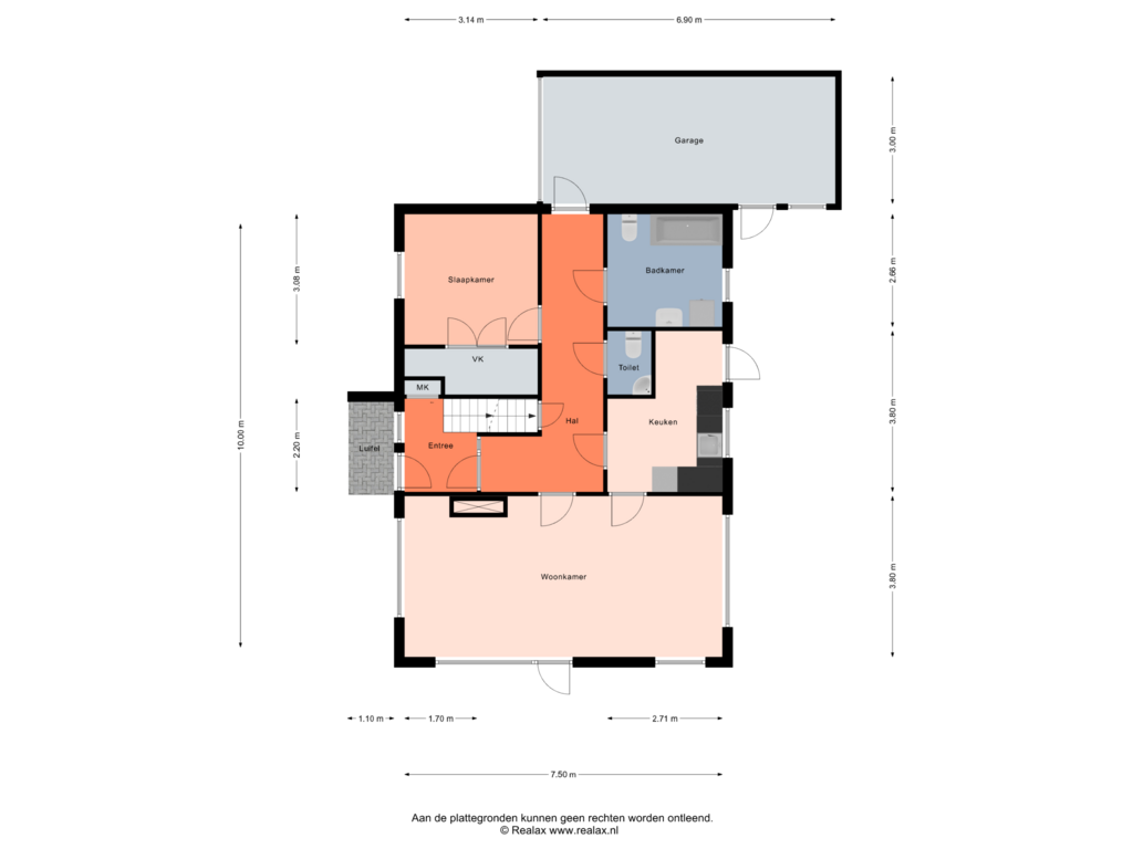 Bekijk plattegrond van Begane grond van Haarstraat 1