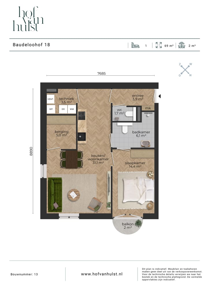 Foto 3 van Baudeloohof 18
