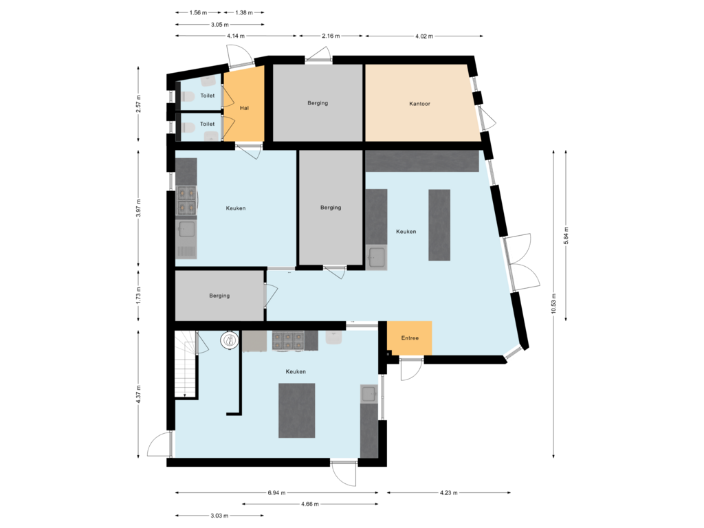 Bekijk plattegrond van Bijgebouw van Daltonstraat 17