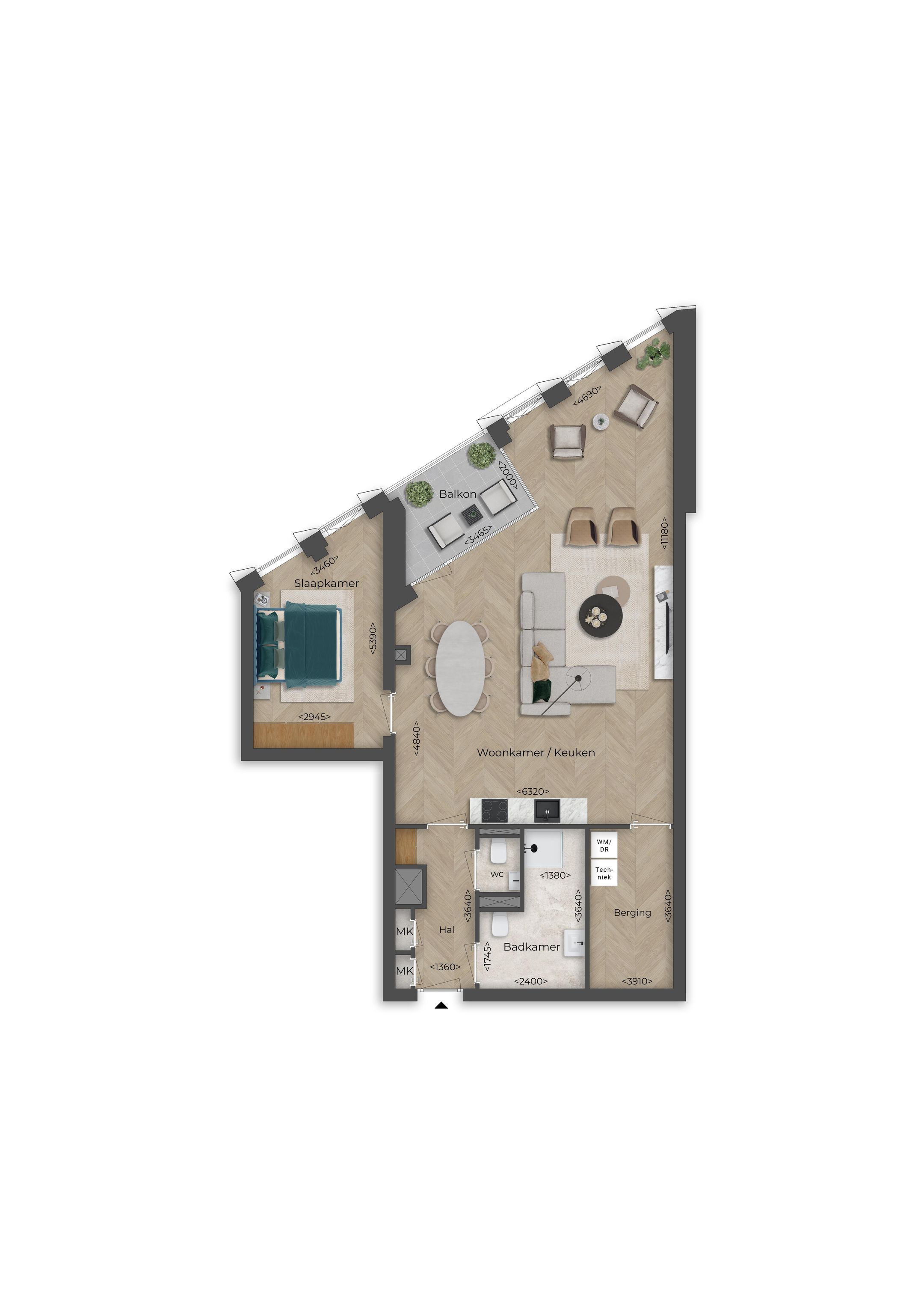 Foto 15 van Type J2 - 4 kamer appartement (Bouwnr. P49)