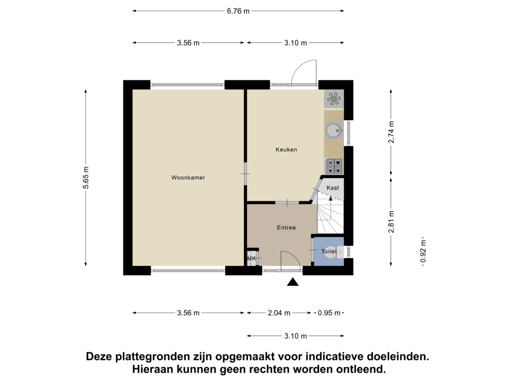 Bekijk plattegrond van Begane Grond van Vendelierstraat 7