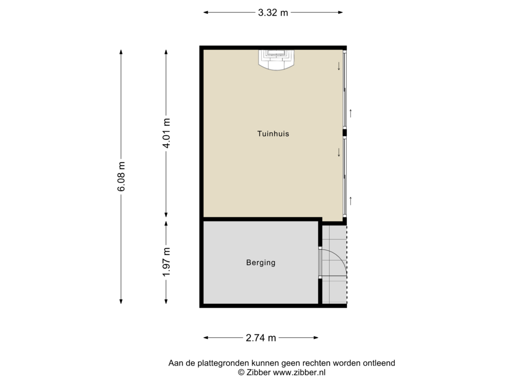 View floorplan of Tuinhuis of Bryhoekstraat 36