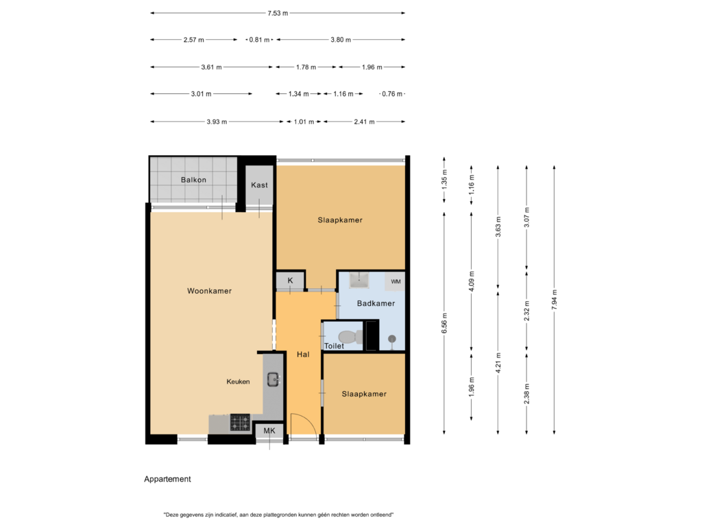 Bekijk plattegrond van Appartement van De Zetter 64