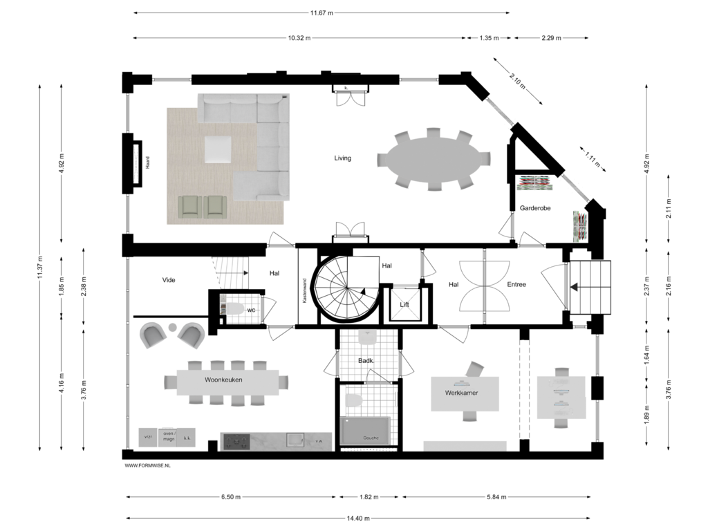 Bekijk plattegrond van BEL ETAGE van Van Eeghenstraat 57