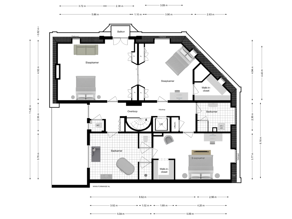 Bekijk plattegrond van 2e VERDIEPING van Van Eeghenstraat 57