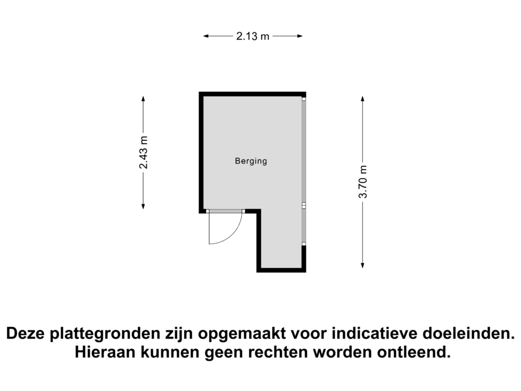 View floorplan of Berging of Heinsiusstraat 59