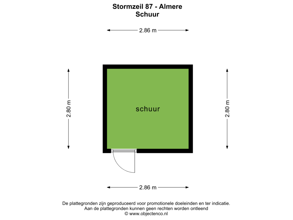 Bekijk plattegrond van SCHUUR van Stormzeil 87