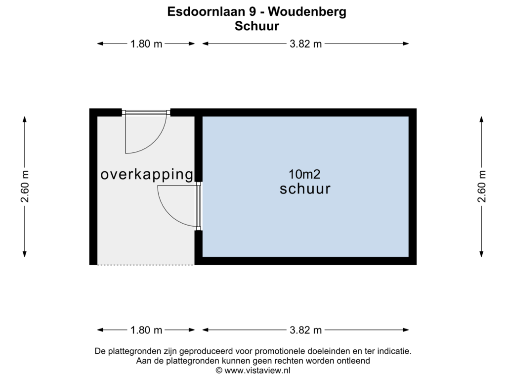 Bekijk plattegrond van SCHUUR van Esdoornlaan 9