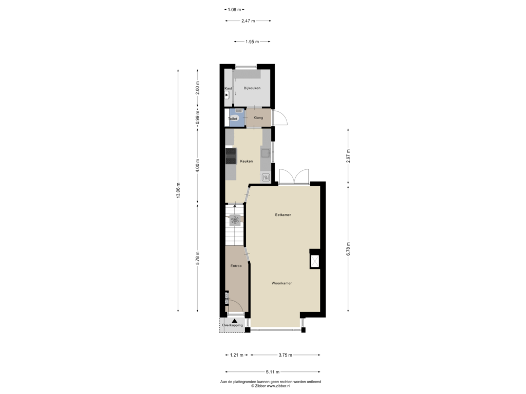 Bekijk plattegrond van Begane Grond van Twekkelerweg 81